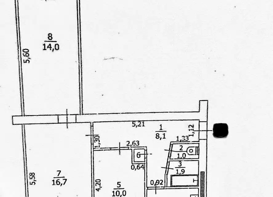 Продаётся 3-комнатная квартира, 70 м²