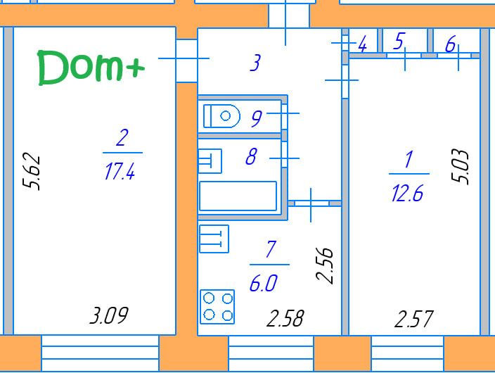 Продаётся 2-комнатная квартира, 46 м²