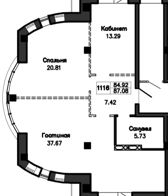 Продаётся 3-комнатная квартира, 94 м²