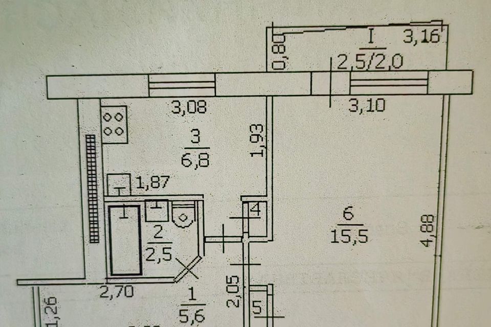 Продаётся 1-комнатная квартира, 34 м²