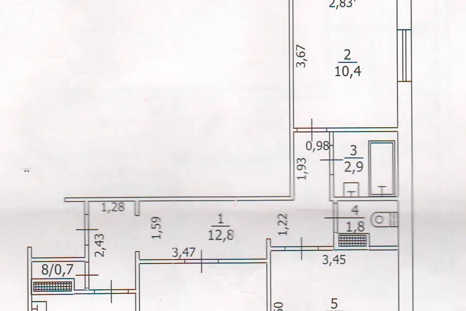 Продаётся 3-комнатная квартира, 79.5 м²