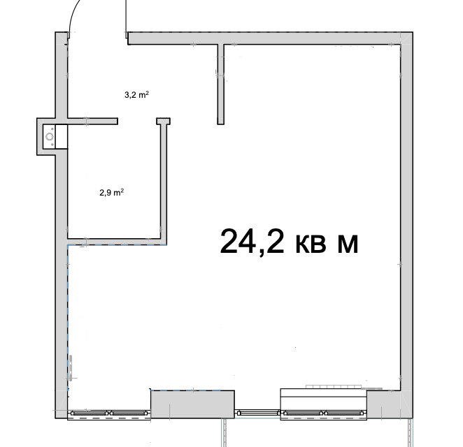 Продаётся 1-комнатная квартира, 30.1 м²