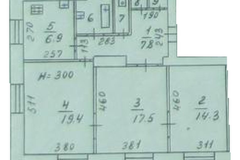 Продаётся 3-комнатная квартира, 70.7 м²