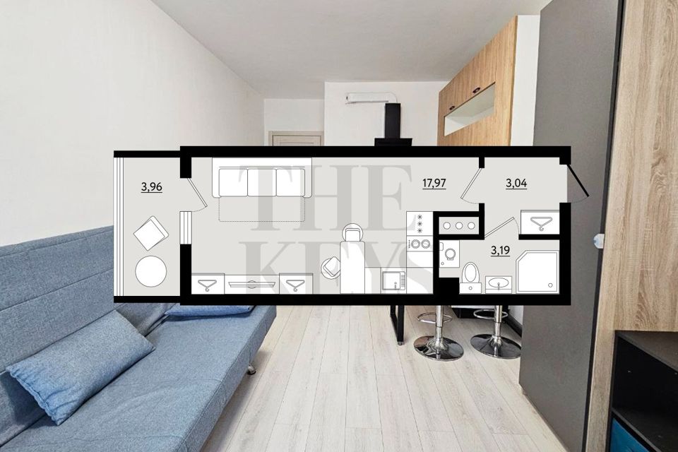 Продаётся студия, 24.2 м²