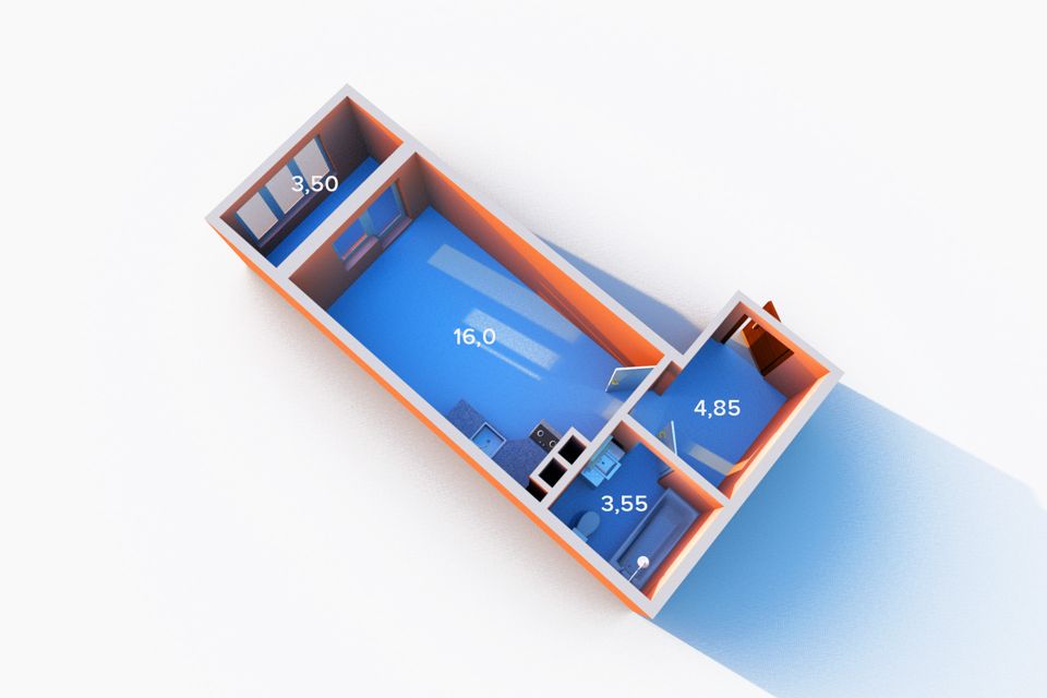 Продаётся студия, 24 м²