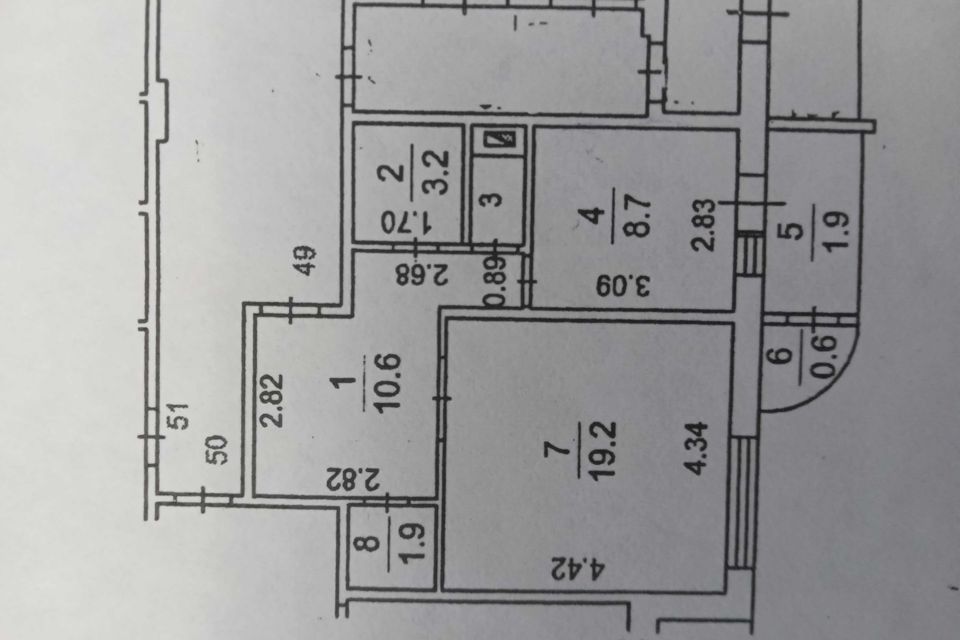 Продаётся 1-комнатная квартира, 44.9 м²