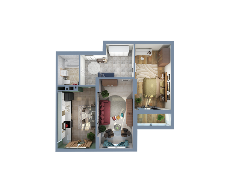 Продаётся 1-комнатная квартира, 65 м²