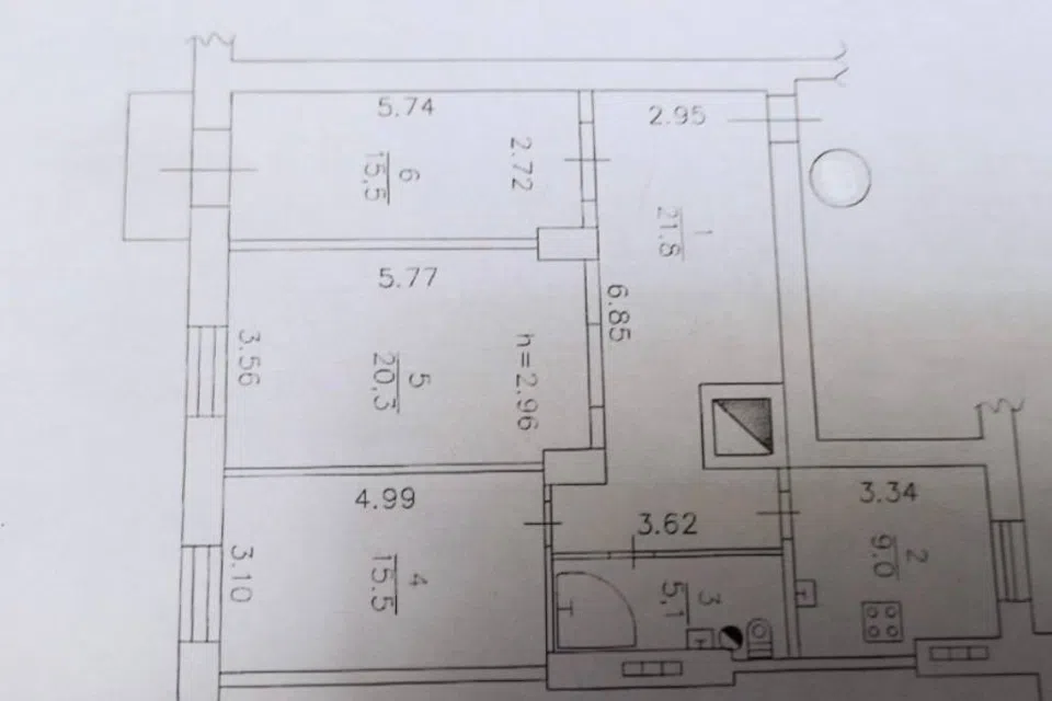 Продаётся 3-комнатная квартира, 90 м²