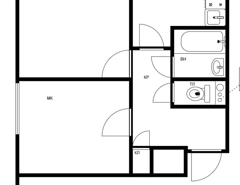 Продаётся 2-комнатная квартира, 37.3 м²