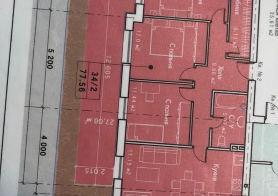 Продаётся 3-комнатная квартира, 78 м²
