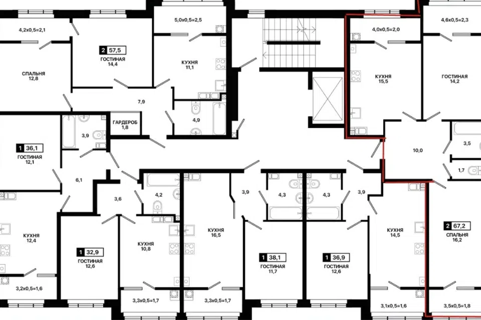 Продаётся 3-комнатная квартира, 67.2 м²