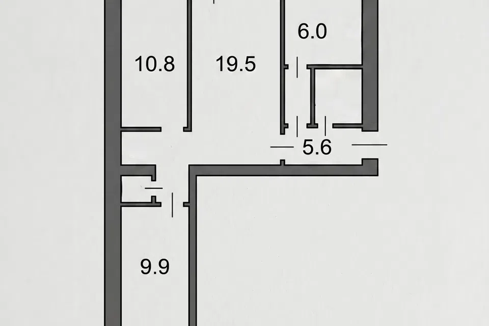 Продаётся 3-комнатная квартира, 56 м²