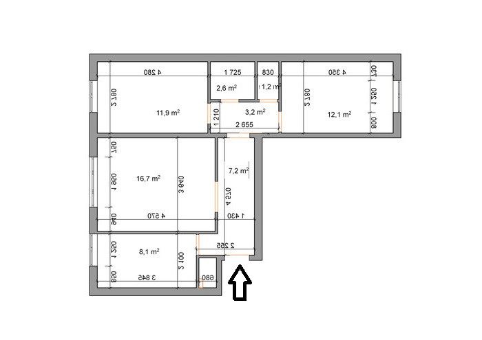 Продаётся 3-комнатная квартира, 63.4 м²