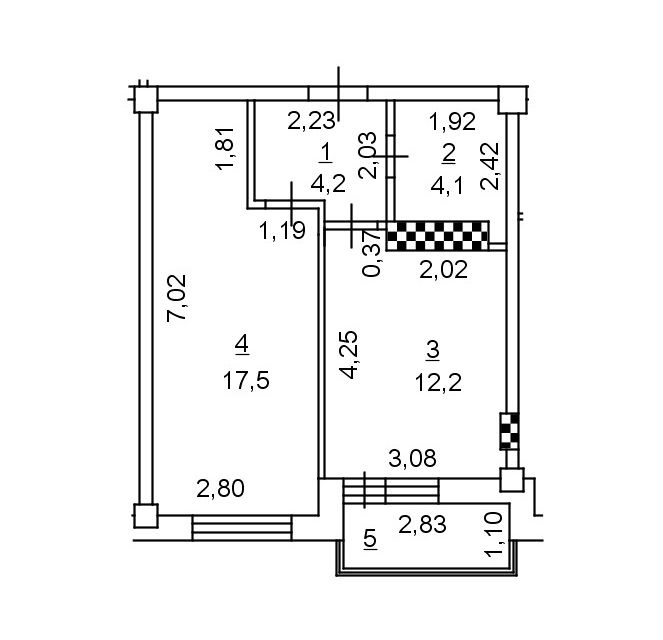 Продаётся 1-комнатная квартира, 37.8 м²