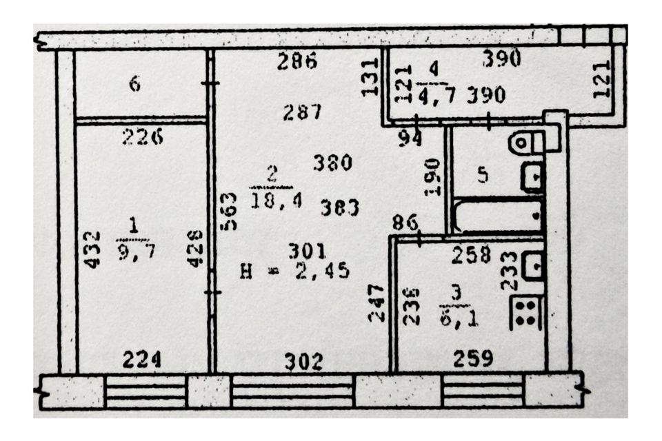 Сдаётся 2-комнатная квартира, 45.1 м²