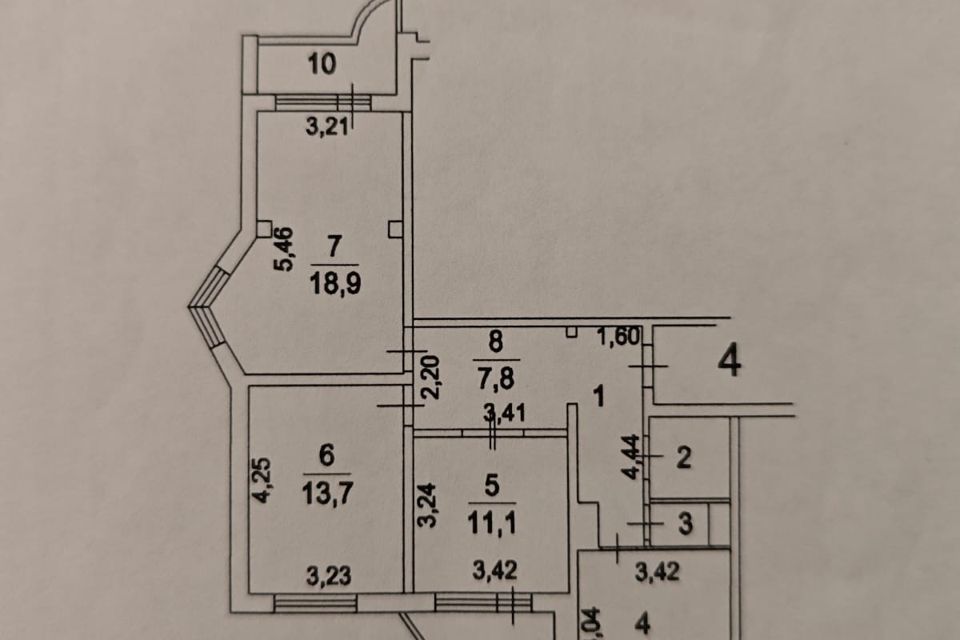 Продаётся 3-комнатная квартира, 78.4 м²