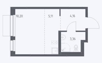 Продаётся студия, 22.8 м²