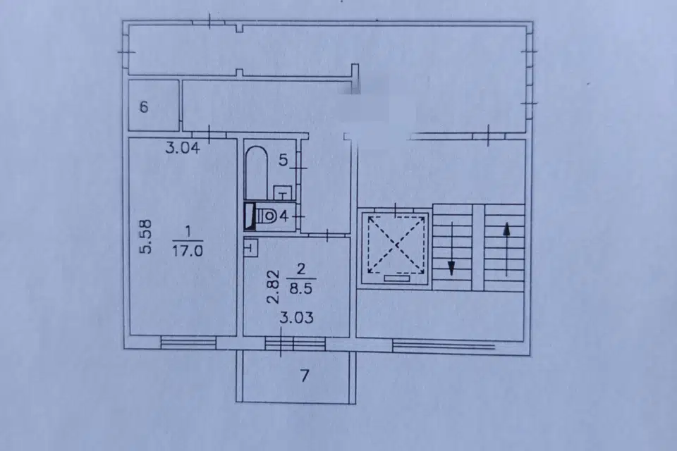 Продаётся 1-комнатная квартира, 41.7 м²