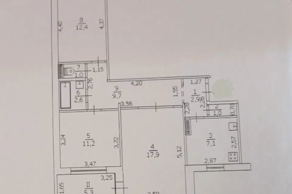 Продаётся 3-комнатная квартира, 73.9 м²