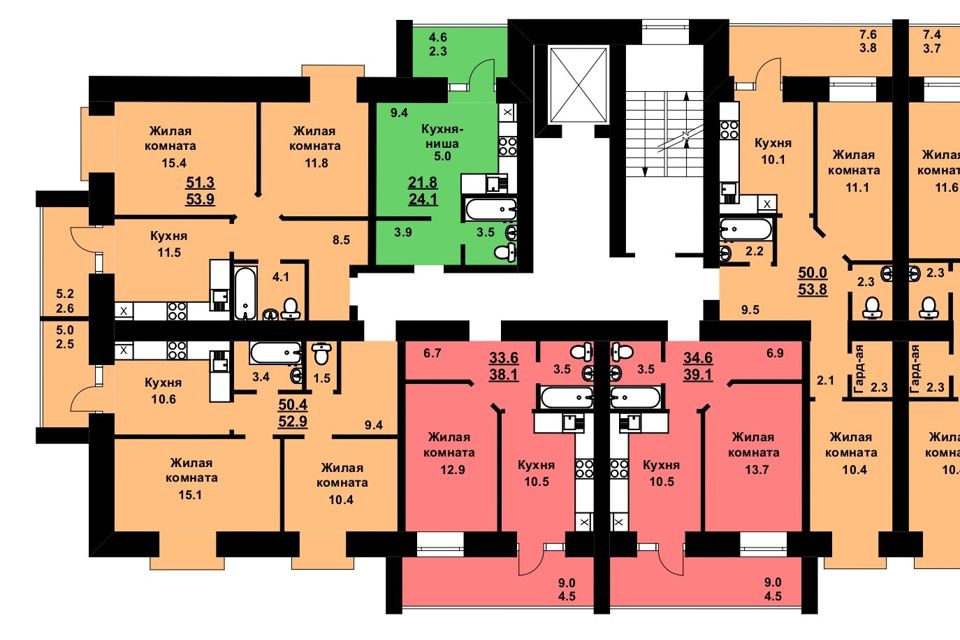 Продаётся 1-комнатная квартира, 39 м²
