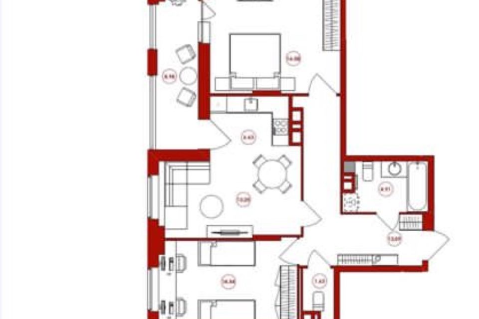 Продаётся 3-комнатная квартира, 75 м²