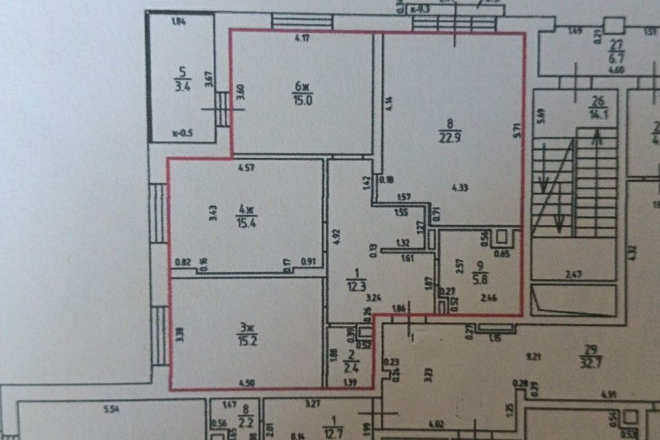 Продаётся 3-комнатная квартира, 89 м²