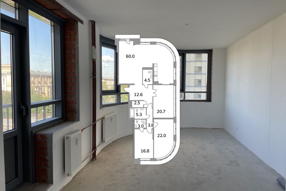 Продаётся 3-комнатная квартира, 151.2 м²