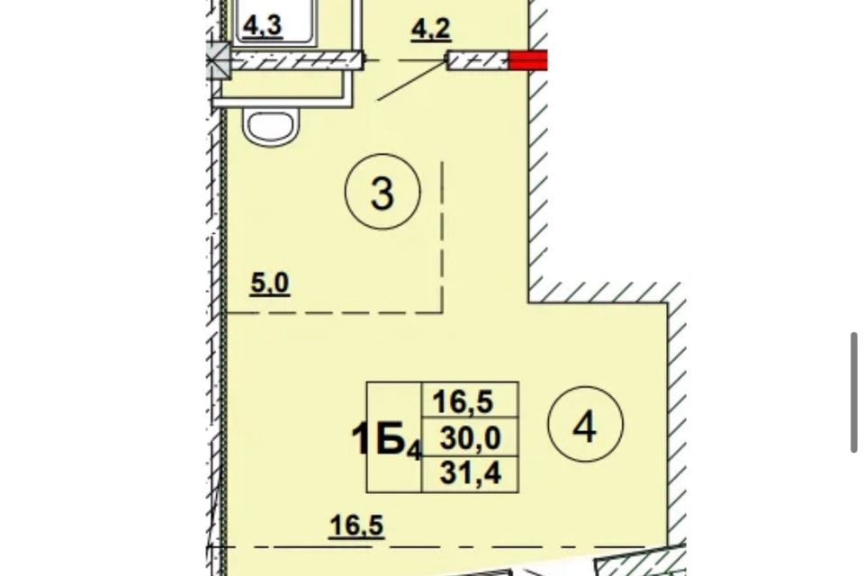 Продаётся студия, 31.4 м²