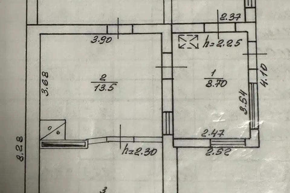 Продаётся 1-этажный дом, 58.4 м²