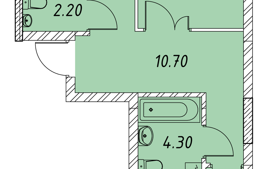 Продаётся 2-комнатная квартира, 60.5 м²