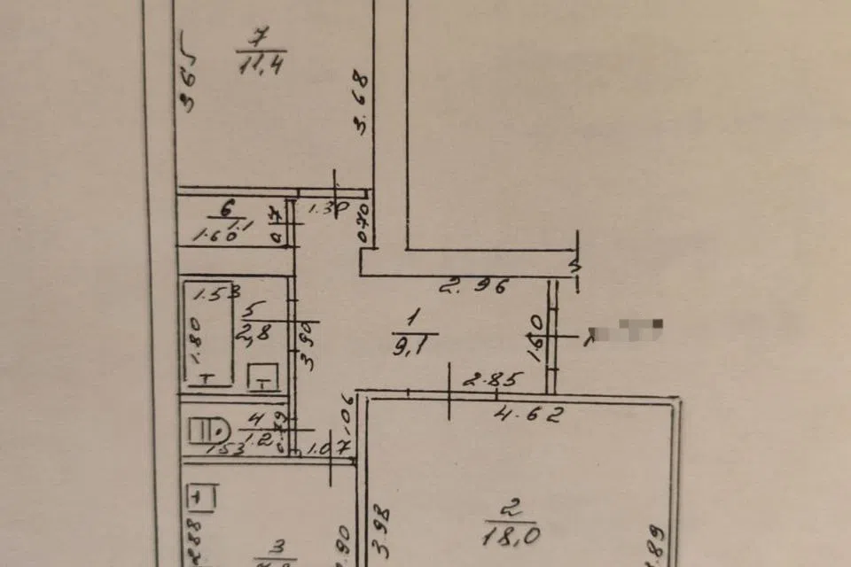 Продаётся 2-комнатная квартира, 54 м²