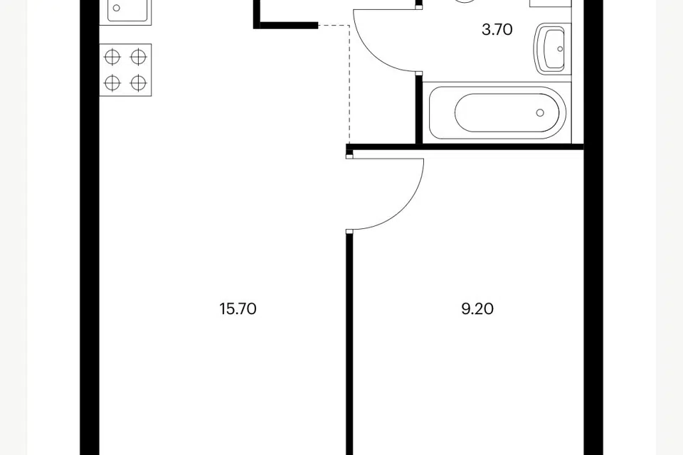 Продаётся 1-комнатная квартира, 31.6 м²