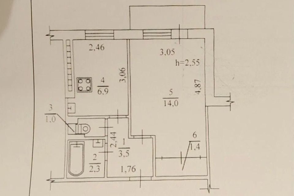 Продаётся 1-комнатная квартира, 30 м²