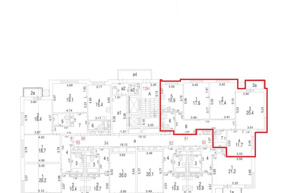 Продаётся 4-комнатная квартира, 99.2 м²