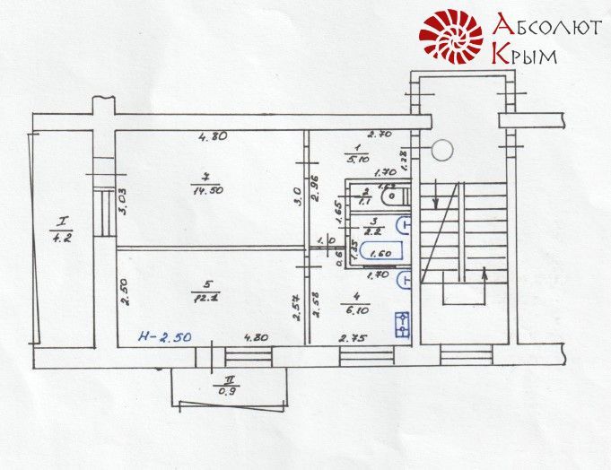 Продаётся 2-комнатная квартира, 41.1 м²