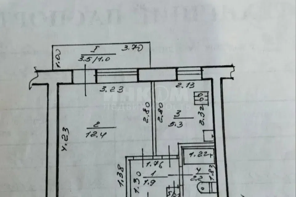 Продаётся 1-комнатная квартира, 33 м²