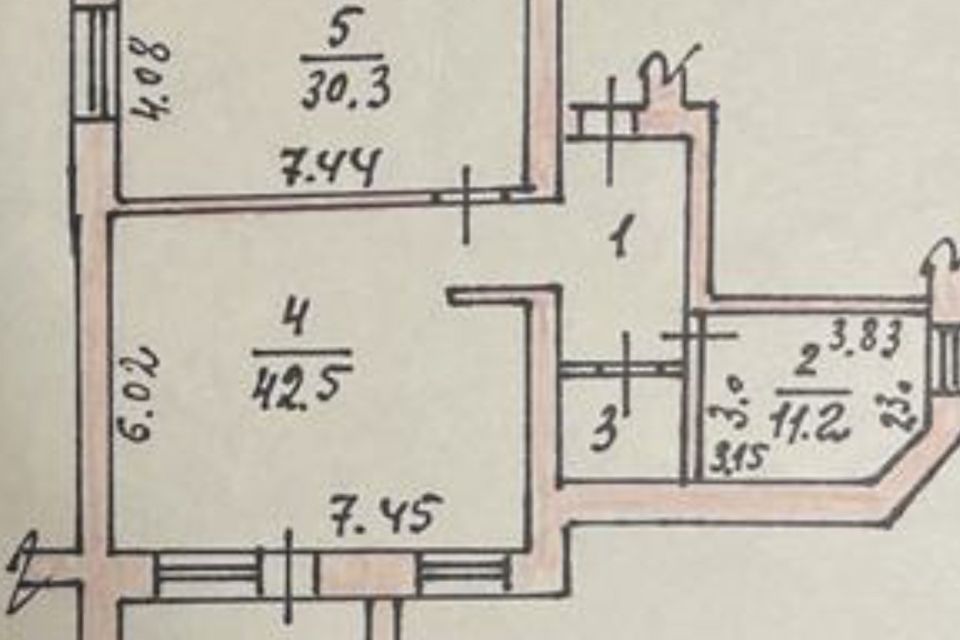 Продаётся 3-комнатная квартира, 118.7 м²
