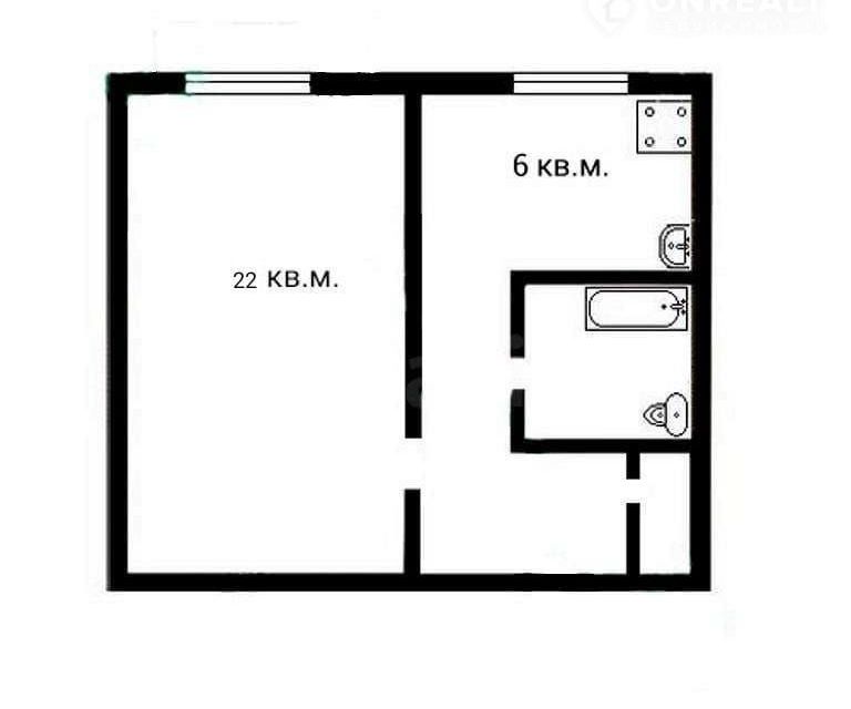 Продаётся 1-комнатная квартира, 32 м²