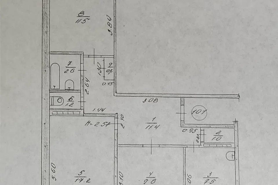 Продаётся 3-комнатная квартира, 63.7 м²