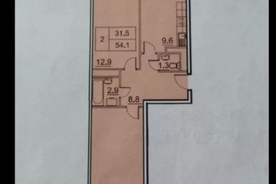 Продаётся 2-комнатная квартира, 62 м²