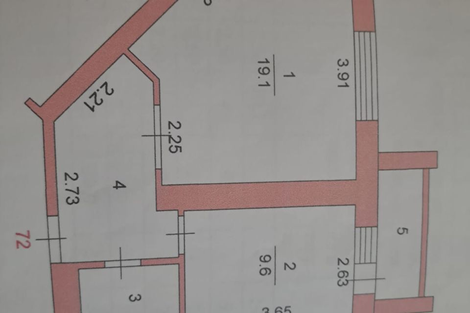 Продаётся 1-комнатная квартира, 39.1 м²