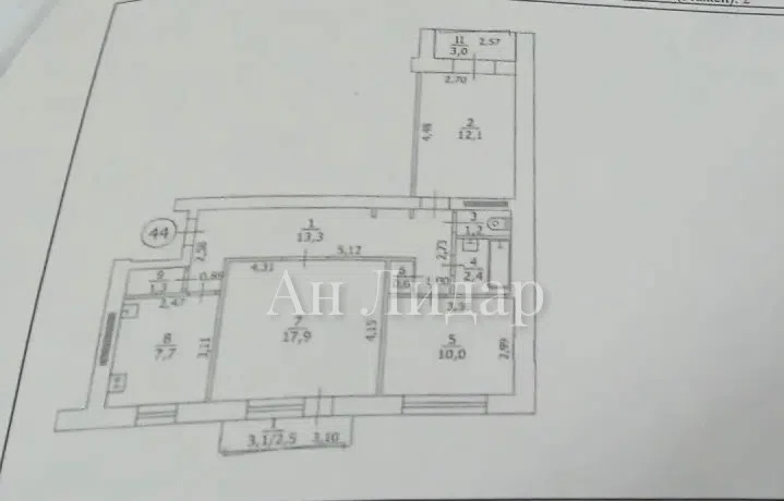 Продаётся 3-комнатная квартира, 68 м²