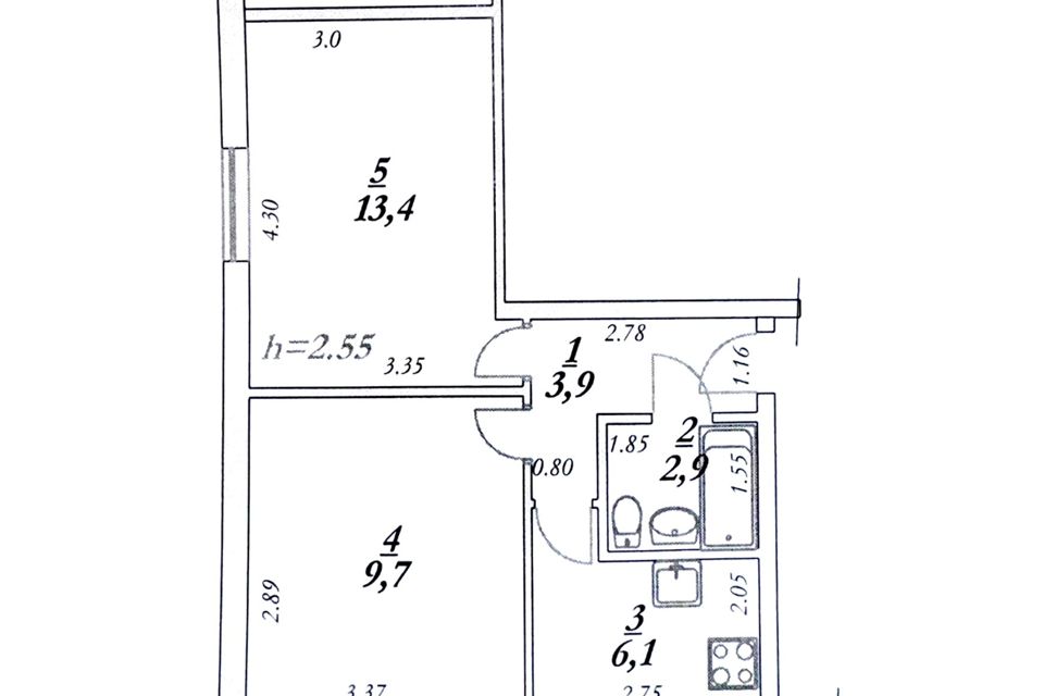 Продаётся 2-комнатная квартира, 36 м²