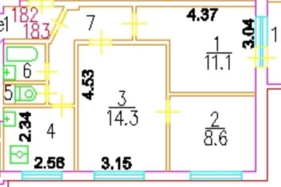 Продаётся 3-комнатная квартира, 48 м²