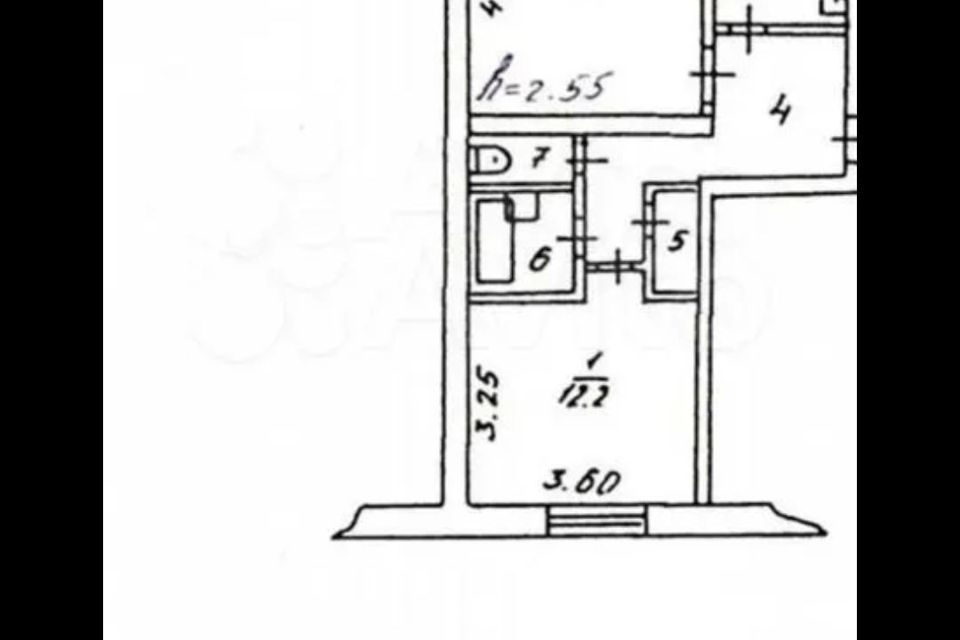 Продаётся 2-комнатная квартира, 52.3 м²