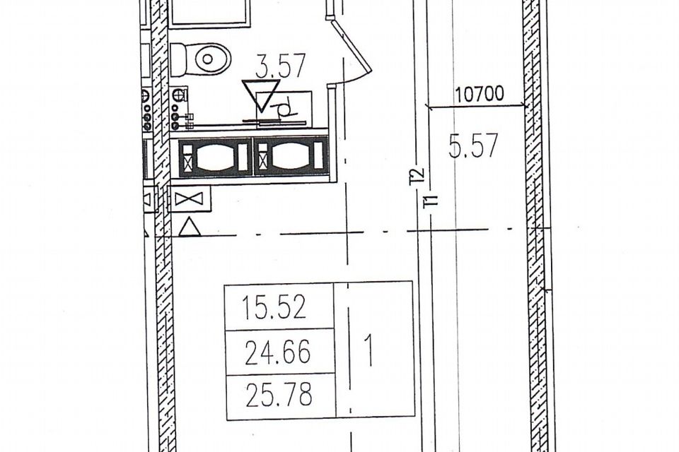 Продаётся студия, 24.5 м²
