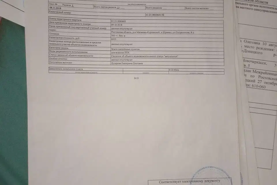 Продаётся участок, 6 сот., Садовый