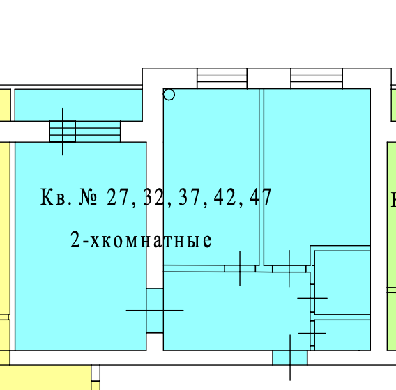 Продаётся 2-комнатная квартира, 61.4 м²