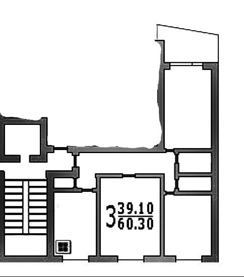 Продаётся 3-комнатная квартира, 59.9 м²