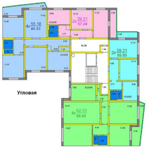 Продаётся 2-комнатная квартира, 52 м²